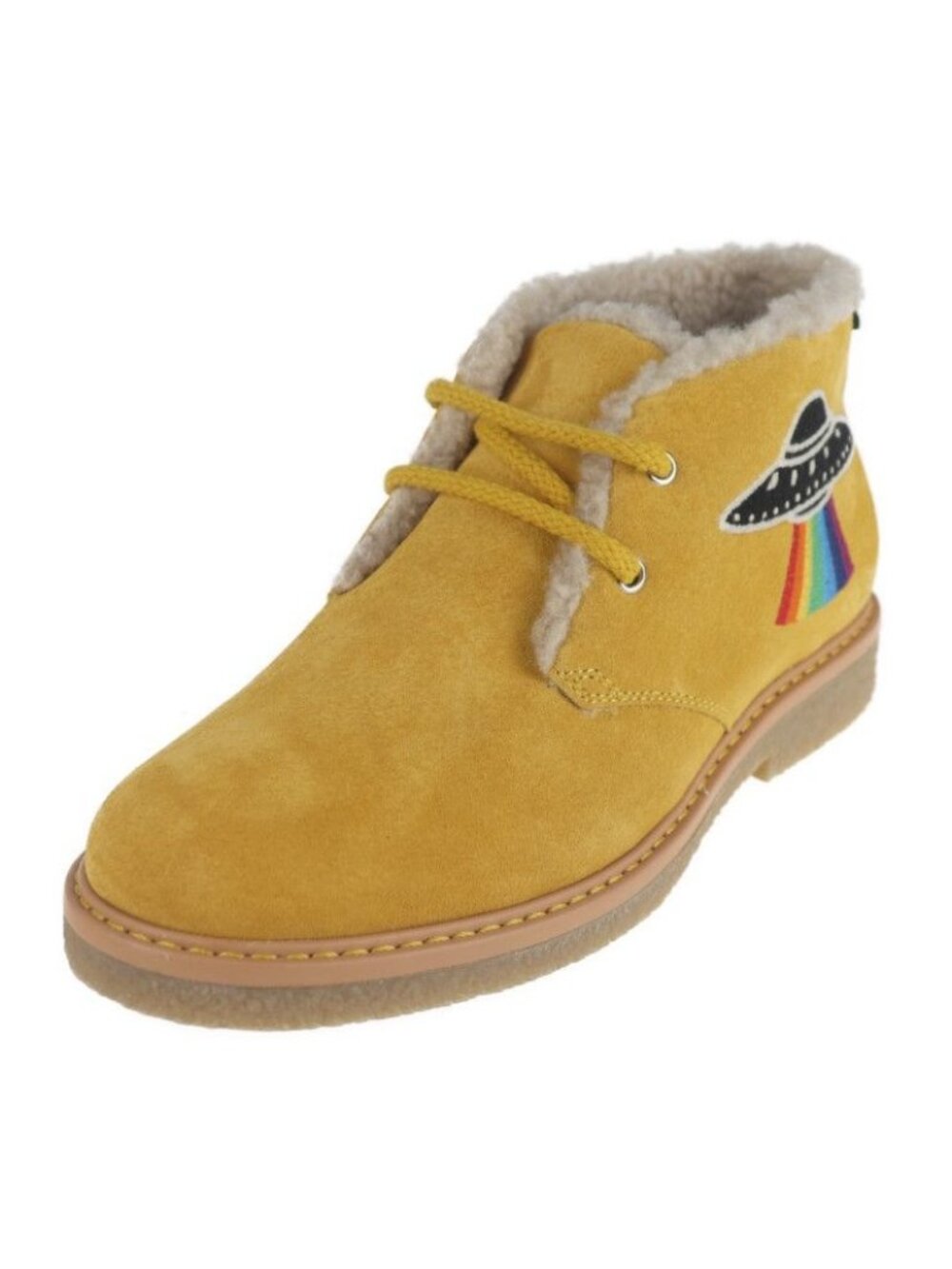 Gucci Boots Suede Mustard Yellowish Angry Cat UFO